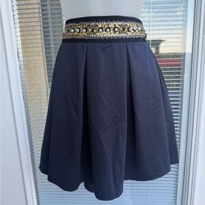 Blue Skirt with Gold Accents